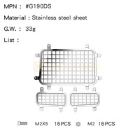 G190DS G190DB Upgrade Parts: GRC 1/8 Stainless Steel Mesh Rear Window Protection Net, Metal Decorati