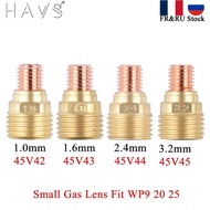 5/10Pcs 1.0/1.6/2.4/3.2mm TIG Gas Lens Collet Body 45V42 45V43 45V44 45V45 For TIG WP9 20 25 Welding