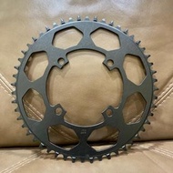 Chainring DECKAS 104BCD 44/46/48/50/52T Black Aluminum Alloy