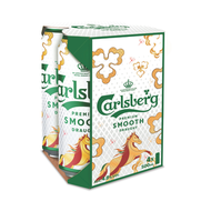 嘉士伯 - 醇滑嘉士伯啤酒 - Pilsner - 500ml x 4罐 (新舊包裝隨機發送)