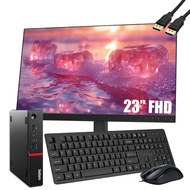 Lenovo ThinkCentre M700 Tiny Business Desktop PC with 23"" FHD Monitor, Intel Quad Core i5-6500T, 16