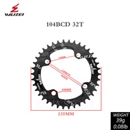 Wuzei 104BCD MTB Chainring Narrow Wide 104 BCD Crown Mountain Bike Sprocket 30 32 34 36 38 40T Bicyc