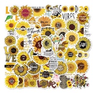 50 pcs Waterproof Vinyl Ins Cute Sunflower Graffiti Sticker