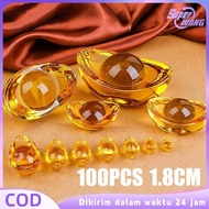 100pcs Yuan Bao Crystal Yan Bao Decoration Yen Bao 1.8cm Yuan Pao Home Ornament Yuan Bao Feng Shui