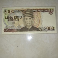 uang 5000 / lima ribu rupiah Teuku Umar tahun 1986 asli unc