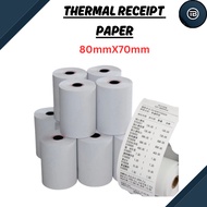 POS Receipt Thermal Paper 80mm x 70mm(80X70) POS PRINTER/THERMAL PRINTER PAPER