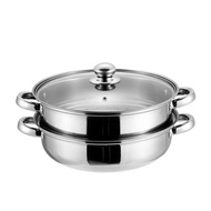 Stainless Steel Food Steamer Cooking Pot 28cm 2 Layer / 3 Layer Steamer Pot