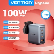 Vention 100W Nexode 100W GaN Charger (1 Year Warranty) 4-Ports USB A USB C Charger QC4.0 PD4.0 Charg