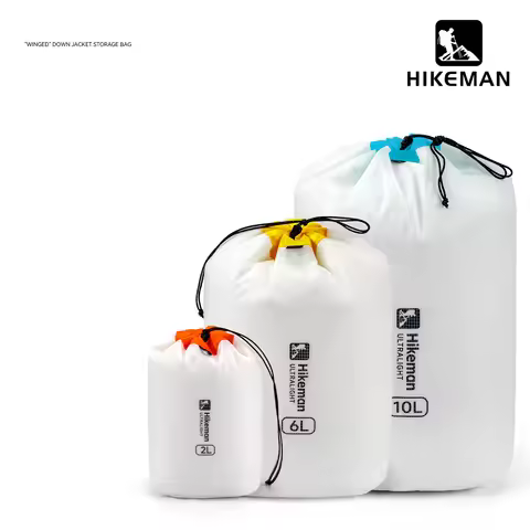 15D Silicone-Coated Waterproof Compression Sack - Ultra-Light Travel Down Jacket Storage Bag 2L 6L 1