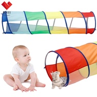Baby Crawl Tunnel 6FT Foldable Crawl Through Tunnel Play Tent Colorful Crawl Tunnel Playhouse with C