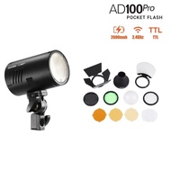 Đèn Flash Godox AD100 Pro kèm bộ tản sáng AK-R1