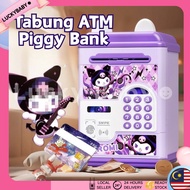 ATM Machine with Music Piggy Bank ATM Credit Card Fingerprint Password Money Saving Box Tabung Coins