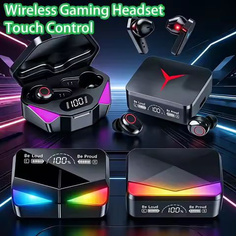 M90/M28/S20/X15 Pro Bluetooth 5.3 Earbuds Wireless Headphones, Touch Control Gamer Headset HIFI Ster