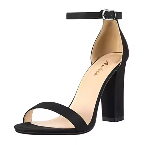 Heels Wedding Shoes for Bride Women Chunky Heels High Heels Heeled Sandals 4 Inch