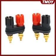 TMOY Speaker Banana Plug Terminal Connector Banana Soet Dual Female Banana Plug For Speaker Amplifie