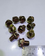 20 pcs baut tap oli honda std m12 x 15 x 24 mm kuning