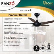 DEKA Fan DEKA F5DC BABY Pro FANZO Fan FANZO CHAMPION PRIMO TURBO HUNTER 38"42"46"Baby Ceiling Fan DC