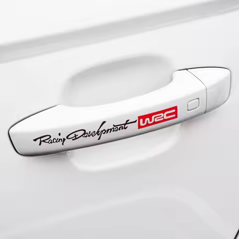 4Pcs Car WRC Door Handle Bowl Sticker WRC Rally Racing Stripe Car Decals Vinyl Stickers Tuning Auto 