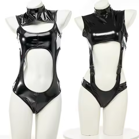 Anime Irina Shidou Black Leather Cosplay Costume Celty Sturluson Cosplay Bodysuit Stocking Women Tig