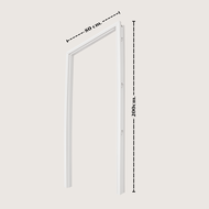 วงกบประตู PVC TOP เคลือบลายไม้ขาว สำหรับประตูห้องนอน ห้องน้ำ ขนาด 70x180 70x200 และ 80x200 cm.