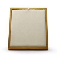 Oirlv ใหม่ไม้เนื้อแข็งจี้สร้อยคอแสดงต่างหูผู้ถือสีเบจหรือสีเทาเข้มไมโครไฟเบอร์ใส่เครื่องประดับผู้แสด