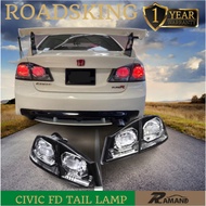 HONDA CIVIC FD FD1 FD2 ALBINO BLACK BRAKE LIGHT RUNNING SIGNAL TAIL LAMP JDM TYPE-R 1.8CC 2.0CC