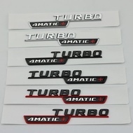 Mercedes-Benz AMG TURBO 4MATIC BITURBO 4MATIC+ Lambang Sisi Fender Pelekat Badan Lambang Kereta