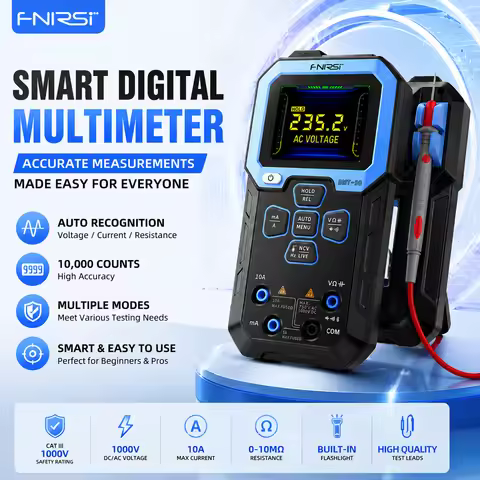 FNIRSI DMT-99 Smart Digital Multimeter 100000 Counts True RMS Auto Range Tester AC DC Voltage Curren