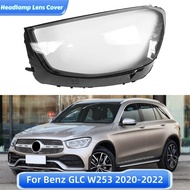 For Mercedes Benz GLC W253 GLC200 GLC260 GLC300 2020 2021 2022 Car Front Headlight Lens Cover Auto S