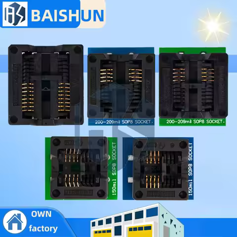 SOP8/SOP14/SOP16/SOP20/SOP28/TSSOP8/TSSOP16/TSSOP20/TSSOP28 TO DIP programmer adapter socket 150MIL 