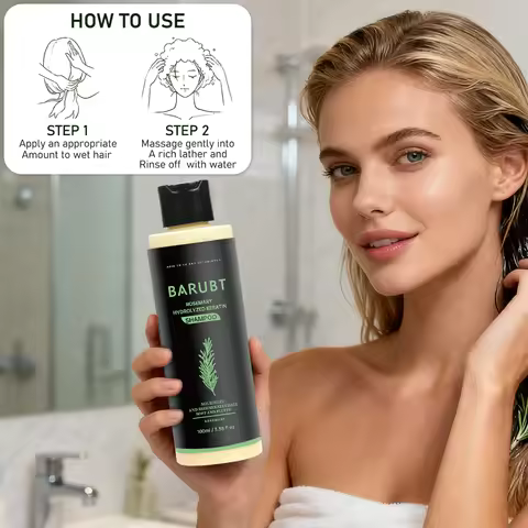 BARUBT Hydrolyzed Keratin Repair Shampoo Rosemary Extract Oil Control, Strengthen Hair