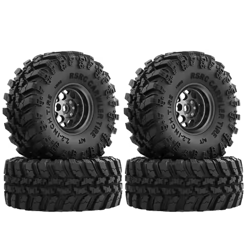 RC 2.2" Beadlock Wheels Tires Set 4PCS for 1/10 SCX10 TRX4 TRX6 VS4-10 D90 Gen7 Gen8 MST CFX RC Craw