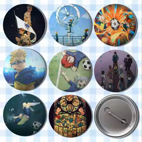 Football I-InazumaS Eleven 11 Badges Button Round Creative Pin Brooch Badge Bag Decor Accessories Fa