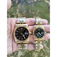 PROKING Couple Gold Watches – Analog Quartz Stainless Steel Jam Tangan Pasangan
