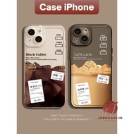 Case iphone 16 11 Pro Max 12 13 14 15 Plus XS XR 6+ 7+ 8 Coffee Drink Transparent Protective