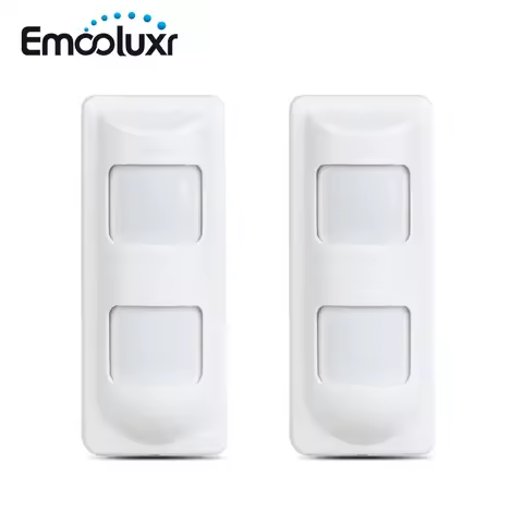 2pcs Wired 2PIR+Microwave Outdoor Anti-mask Anti-EMI PIR Motion Sensor for Wired Alarm Systems, Pet 