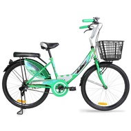 LA Bicycle จักรยาน รุ่น 24  CITY STEEL RIM   ( สีเขียว )