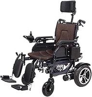 Fashionable Simplicity Heavy Duty Electric Wheelchair With Headrest Foldable And Lightweight Powered Wheelchair Backrest Angle Can Be Adjusted Weight Capacity 125Kg Portable