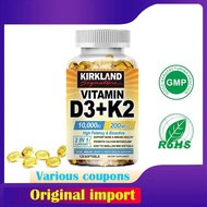 Vitamin D3 K2, 120 Capsules | 10000 IU D3 + 200mcg MK-7 K2, Bone & Immune Support