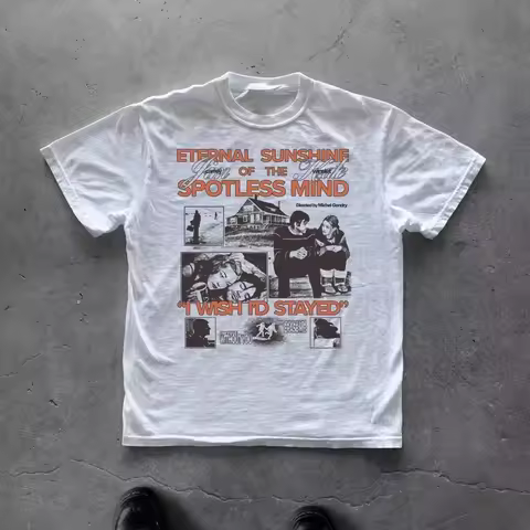 90s Retro T-shirt, Eternal Sunshine of Beautiful Soul Movie T-shirt Men Women Oversized Summer New C