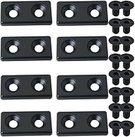 JJHXSM 8PCS 20x40mm Black Zinc Alloy 2040 Series European Standard T Slot Aluminium Profile End Caps