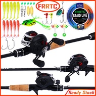 Ready Stock Malaysia FRRTC Fishing Set Rod and Reel Casting Fishing Rod and with 7.2:1 Gear Ratio Ba