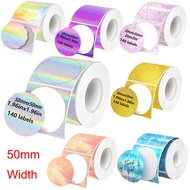 1Roll 50mm Label Sticker Self-Adhesive Thermal Paper, Suit for Phomemo M110 M220 M200 E210 P50 P1 La