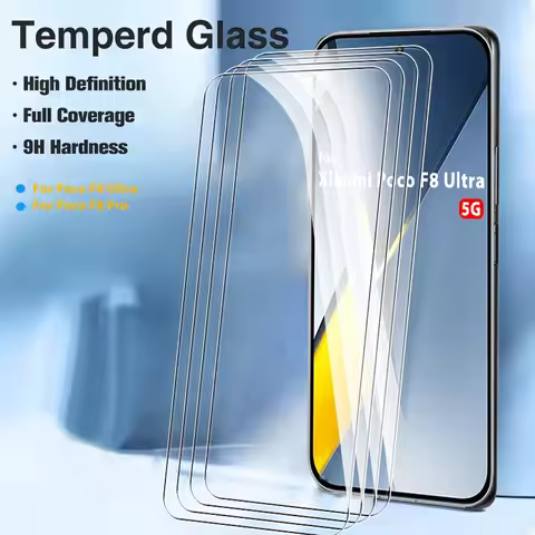 4pcs HD Glass Screen Protector for Poco F8 Ultra 5G F8 Pro F8Ultra F8Pro 2025 Full Screen Tempered G