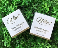 (2 กล่อง) กันแดดหน้าเนียน Wises Nano collagen SPF50PA+++ ไวซ์ กันแดดนาโนคอลลาเจน12 กรัม