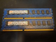 二手 2 x 1GB PC3 DDR3 10600E RAM (單面) (包郵)