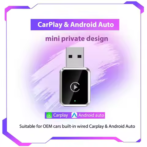 Mini Wireless Carplay Adapter for Apple iPhone CarPlay Dongle Stick for OEM Wired CarPlay Cars USB &