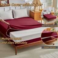 Cadar Zipper Bedsheet Premium U shape Queen Katil Zip Sarung Tilam Super Single Zip Bedsheet 拉链床单 棉