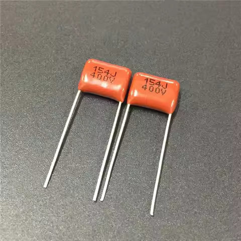 10pcs CBB capacitor 154 400V 154J 0.15uF 150nF P10 CBB21 Metallized Polypropylene Film Capacitor 400