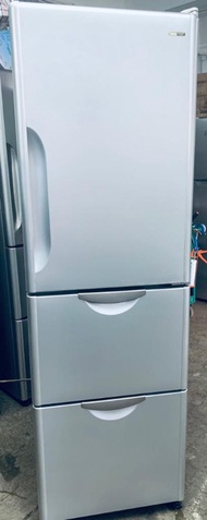 {可用消費券}三門 日立 雪櫃 可自動制冰 173CM高 窄身雪櫃 100%正常Three-door refrigerator 